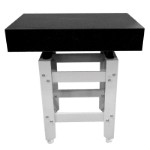 Granitplan 1000x750x150 mm DIN876/0 med 14 mm T-spor i metalskinne